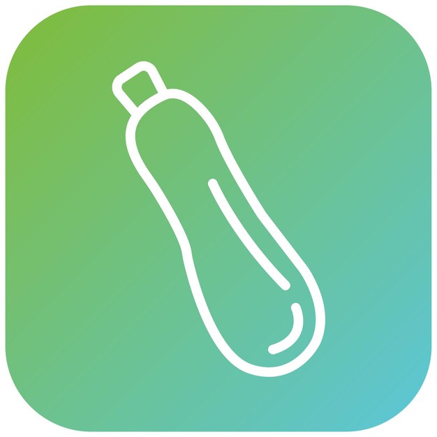 Diseño vectorial de estilo de icono de calabacín