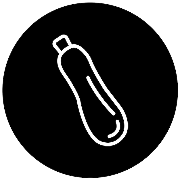 Diseño vectorial de estilo de icono de calabacín