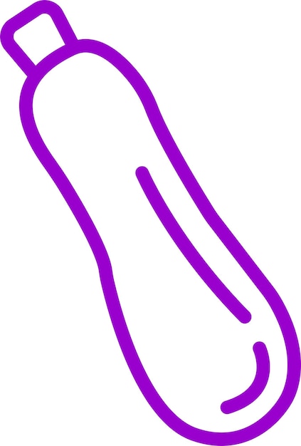 Diseño vectorial de estilo de icono de calabacín