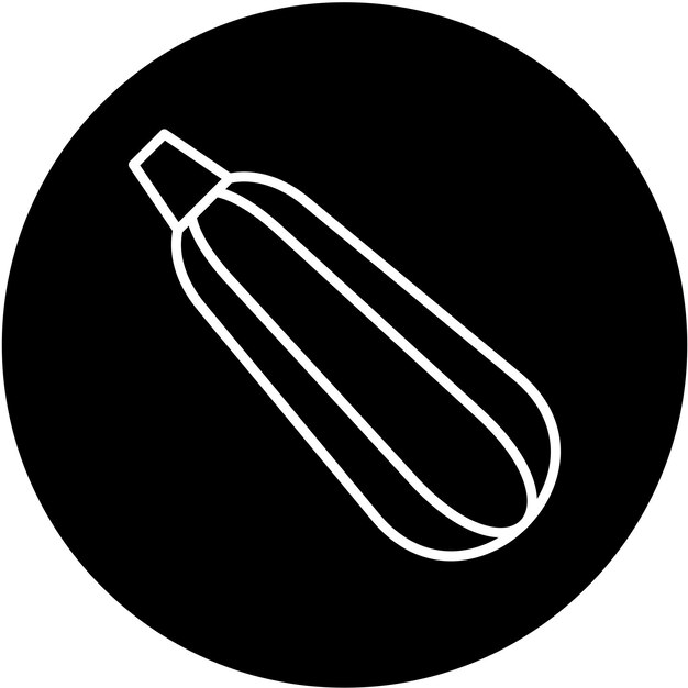Diseño vectorial de estilo de icono de calabacín