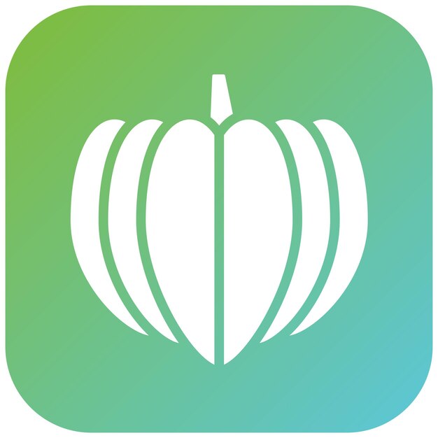 Diseño vectorial Estilo del icono de la calabaza de la bellota