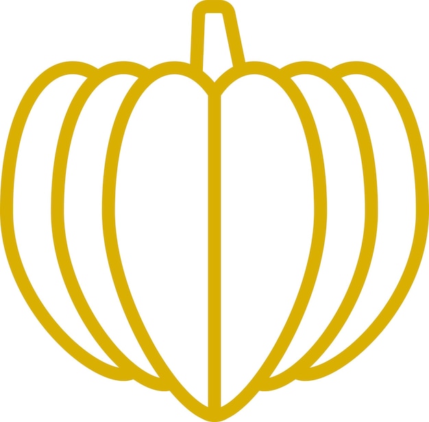 Diseño vectorial Estilo del icono de la calabaza de la bellota