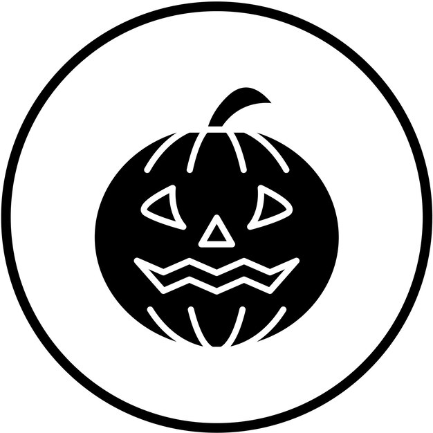 Diseño vectorial Estilo del icono de la calabaza de Halloween