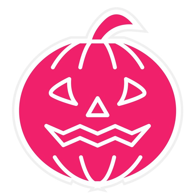 Diseño vectorial Estilo del icono de la calabaza de Halloween