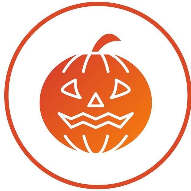 Diseño vectorial Estilo del icono de la calabaza de Halloween