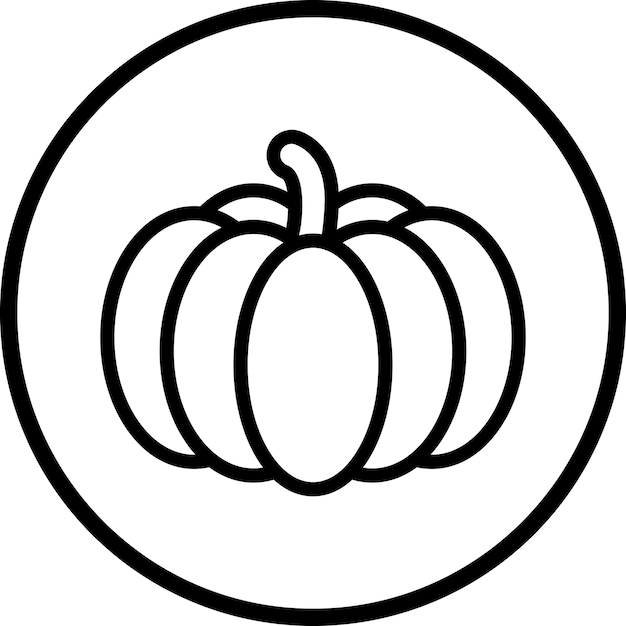 Diseño vectorial Estilo del icono de la calabaza