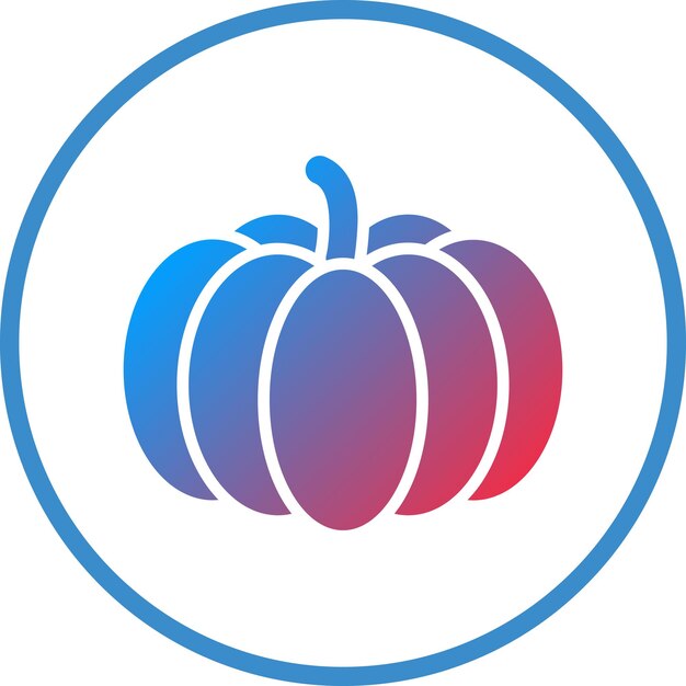Diseño vectorial Estilo del icono de la calabaza