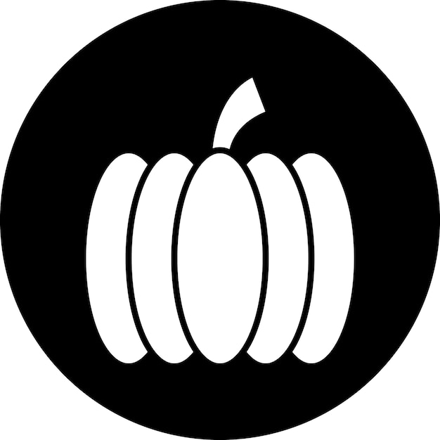 Diseño vectorial Estilo del icono de la calabaza