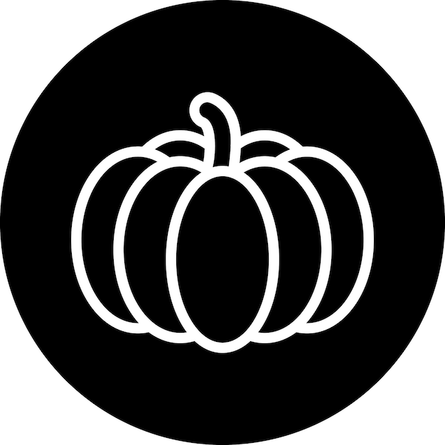Diseño vectorial Estilo del icono de la calabaza