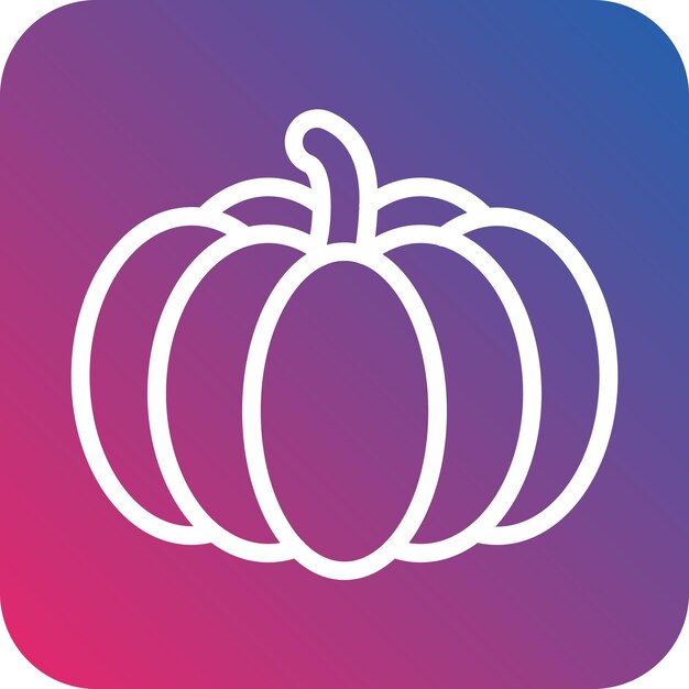 Diseño vectorial Estilo del icono de la calabaza