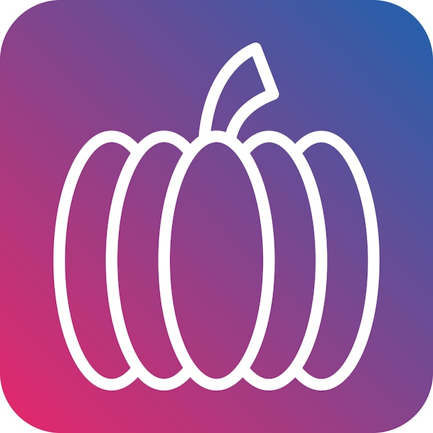 Diseño vectorial Estilo del icono de la calabaza