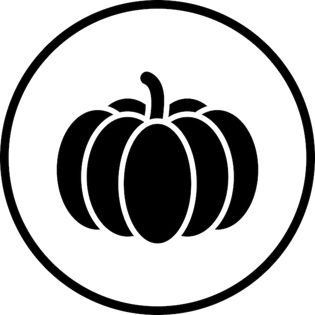 Diseño vectorial Estilo del icono de la calabaza