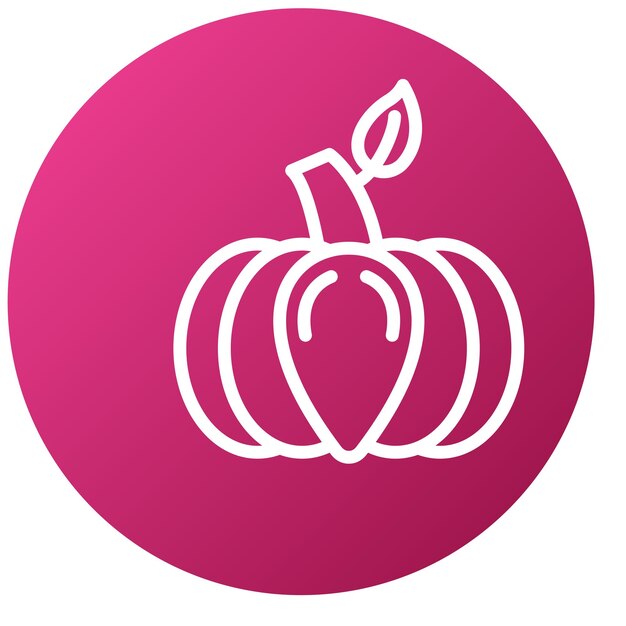 Diseño vectorial Estilo del icono de la calabaza