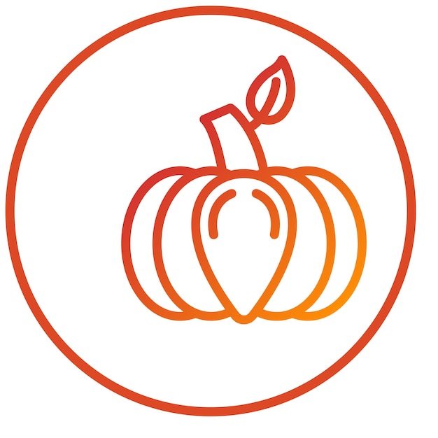 Diseño vectorial Estilo del icono de la calabaza