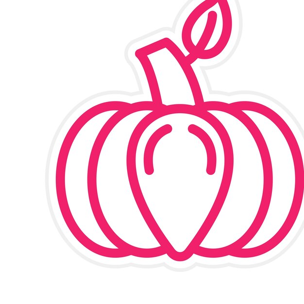 Diseño vectorial Estilo del icono de la calabaza