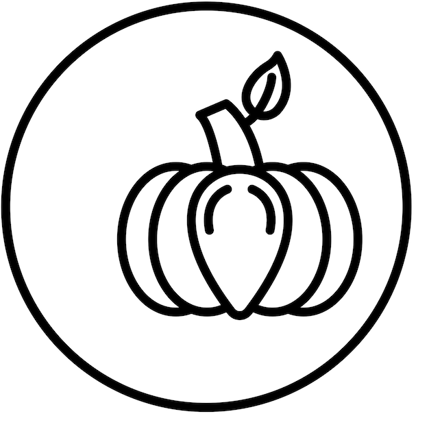 Diseño vectorial Estilo del icono de la calabaza