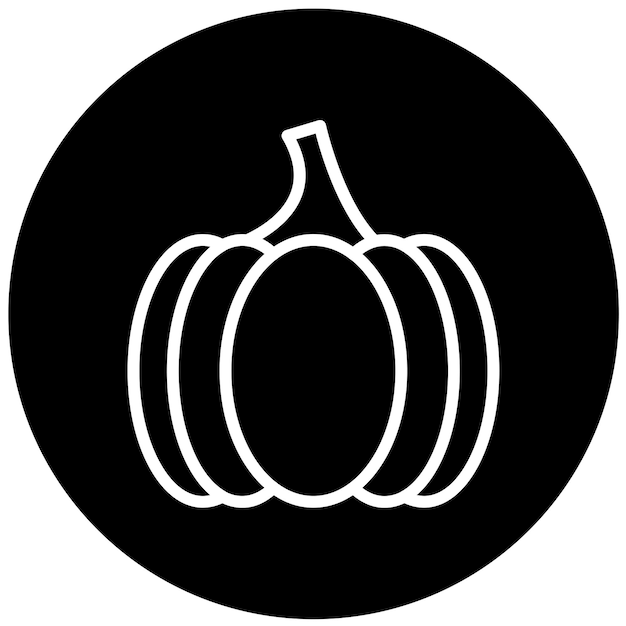 Diseño vectorial Estilo del icono de la calabaza