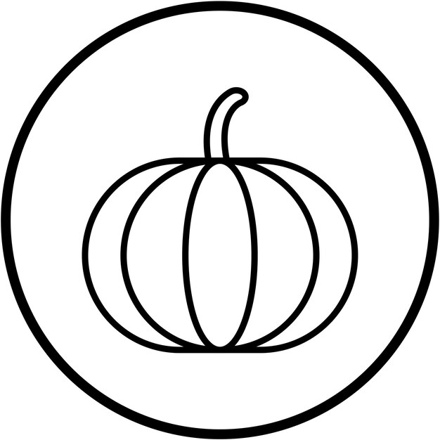 Diseño vectorial Estilo del icono de la calabaza