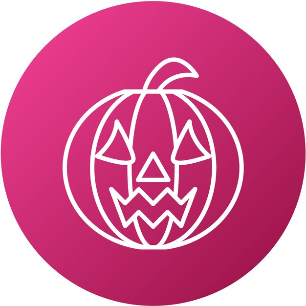 Diseño vectorial Estilo del icono de la calabaza