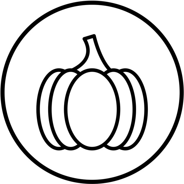 Diseño vectorial Estilo del icono de la calabaza