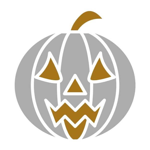 Diseño vectorial Estilo del icono de la calabaza