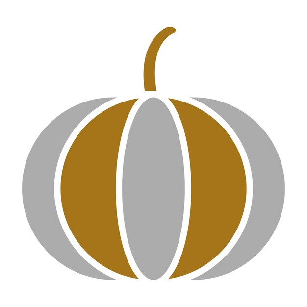 Diseño vectorial Estilo del icono de la calabaza