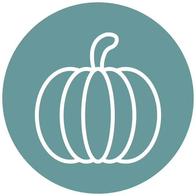 Diseño vectorial Estilo del icono de la calabaza