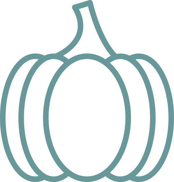 Diseño vectorial Estilo del icono de la calabaza