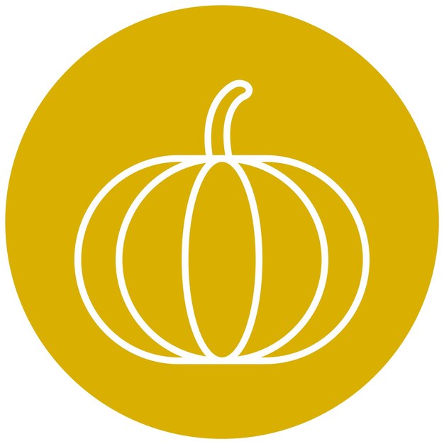 Diseño vectorial Estilo del icono de la calabaza