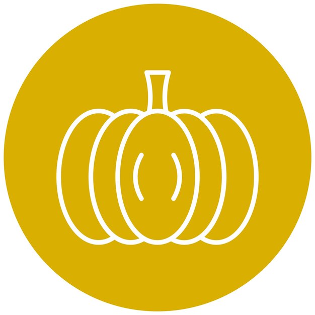 Diseño vectorial Estilo del icono de la calabaza