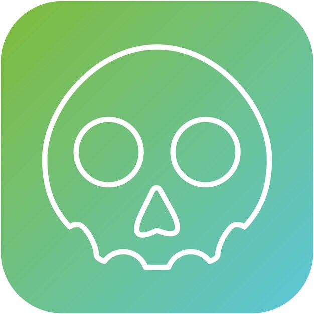Diseño vectorial Estilo del icono de la calavera linda