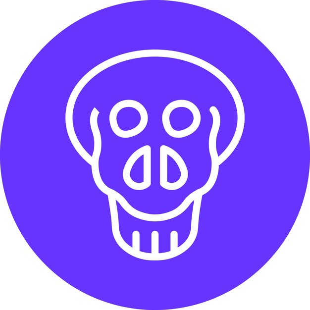 Diseño vectorial Estilo del icono de la calavera