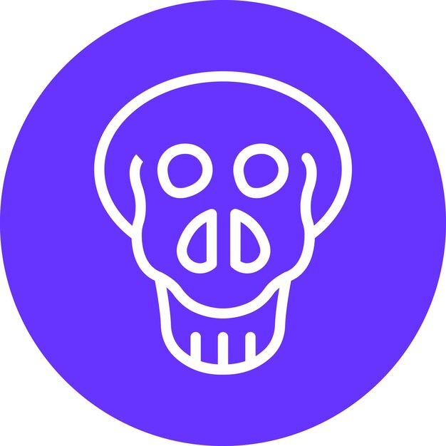 Vector diseño vectorial estilo del icono de la calavera