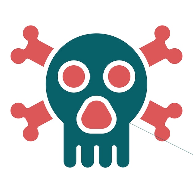 Diseño vectorial Estilo del icono de la calavera