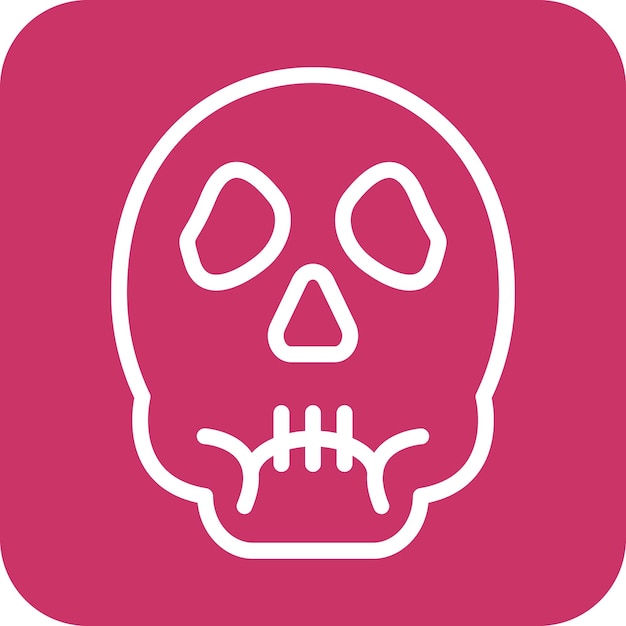 Diseño vectorial del estilo del icono de la calavera
