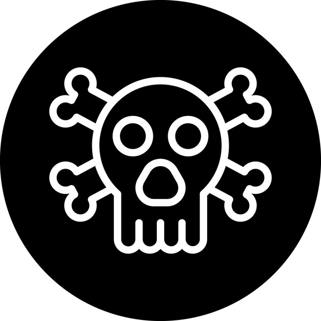 Diseño vectorial Estilo del icono de la calavera