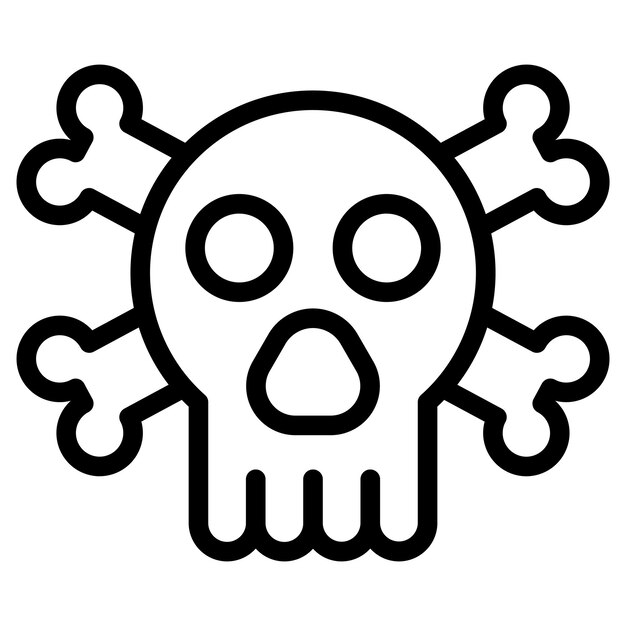 Diseño vectorial Estilo del icono de la calavera
