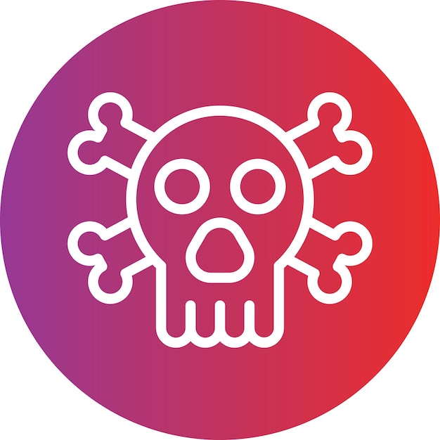 Diseño vectorial Estilo del icono de la calavera