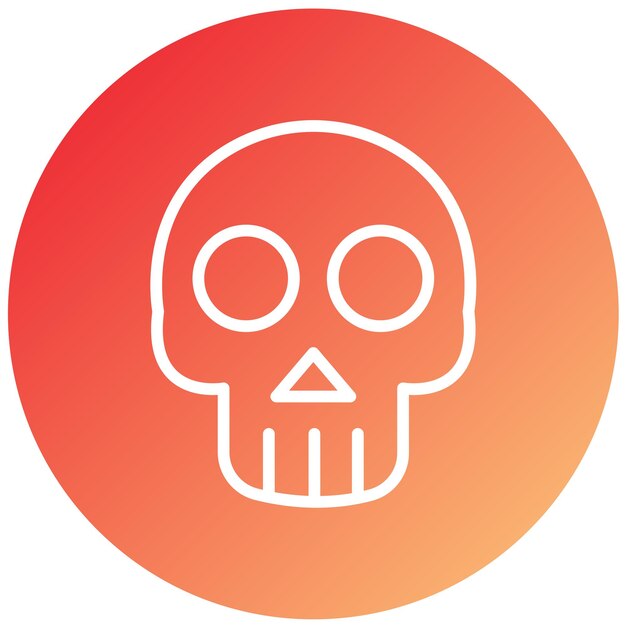 Diseño vectorial del estilo del icono de la calavera