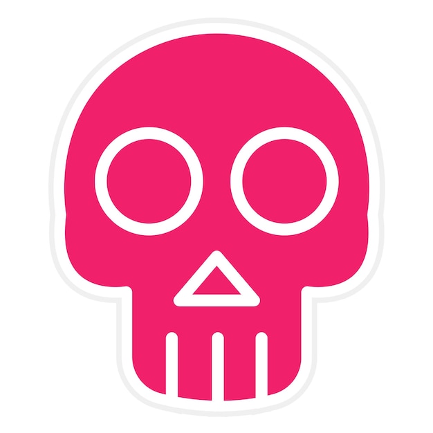 Diseño vectorial Estilo del icono de la calavera