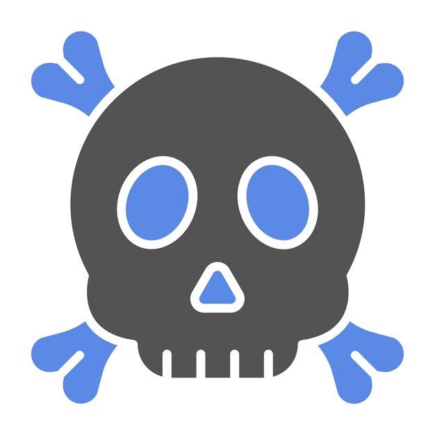 Diseño vectorial Estilo del icono de la calavera