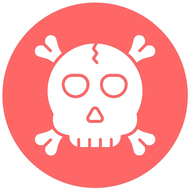 Diseño vectorial Estilo del icono de la calavera