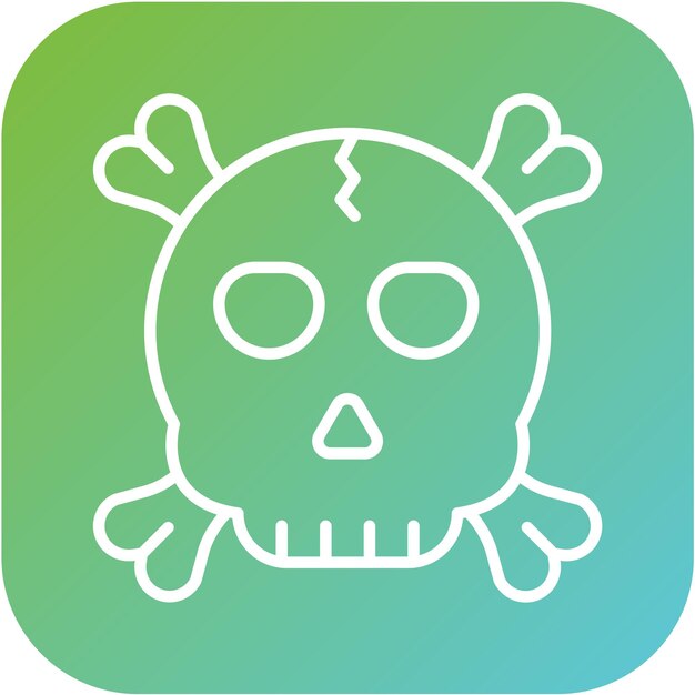 Diseño vectorial Estilo del icono de la calavera