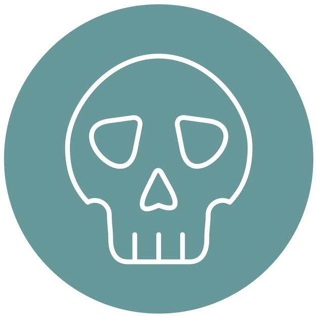 Diseño vectorial Estilo del icono de la calavera