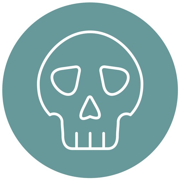 Diseño vectorial estilo del icono de la calavera