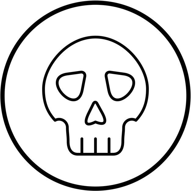Diseño vectorial Estilo del icono de la calavera