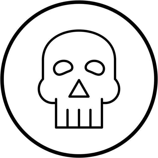 Diseño vectorial Estilo del icono de la calavera