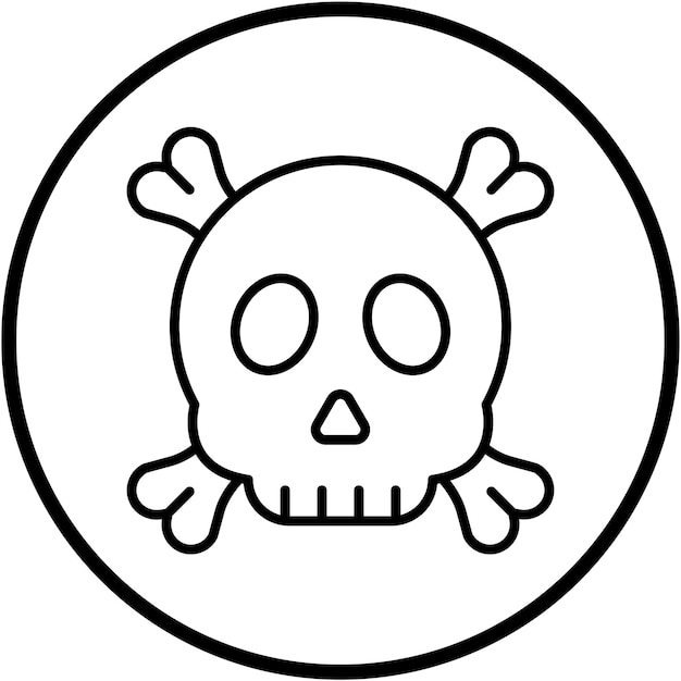 Diseño vectorial Estilo del icono de la calavera