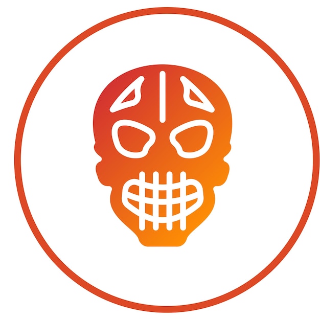 Vector diseño vectorial estilo del icono de la calavera