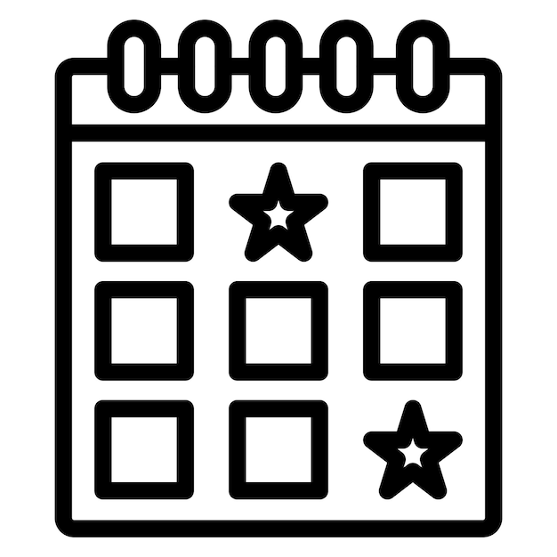 Diseño vectorial Estilo del icono del calendario de eventos